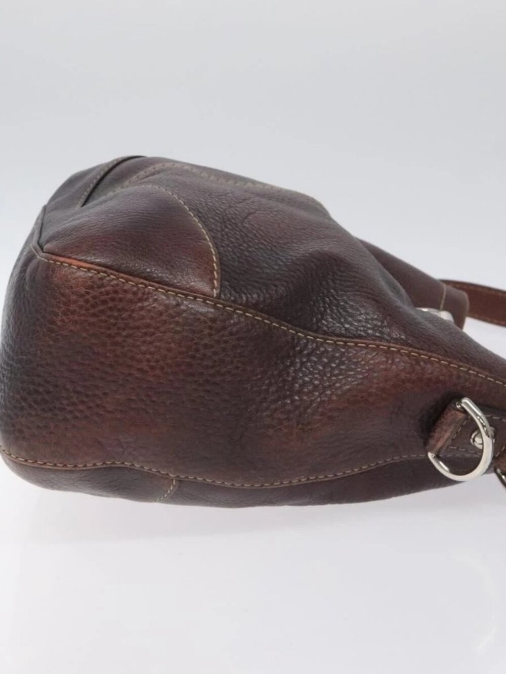 GUCCI Shoulder Bag Leather Brown Silver 247400 - Picture 6 of 16